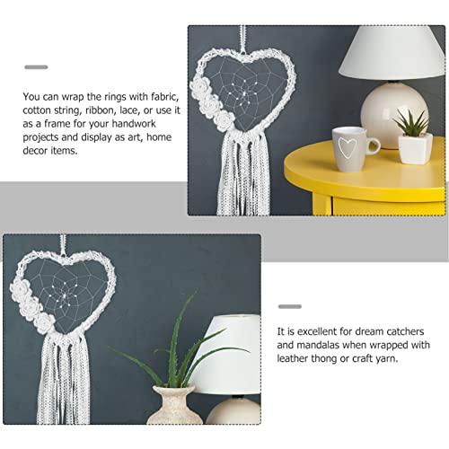 9 STK Herz Draht Kranz Rahmen, Metall Herz Traumfänger Kranz Floral Makramee Ring Creolen Traumfänger Machen Zubehör für DIY Blumen