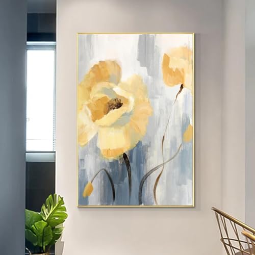 Toile abstraite fleurs KEBIA d'une qualité d'impression premium - 5