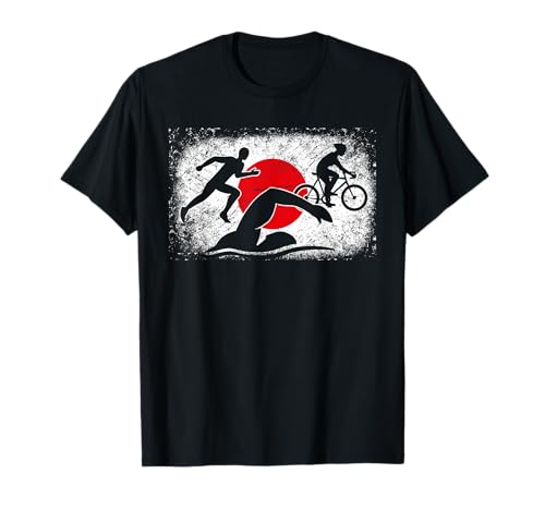Japan Japanese Flag Triathletes Triathlon T-Shirt