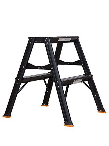 TRUSCO アルミ製踏台 2段 高強度型 黒 TSAF2BK