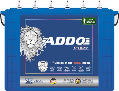 Image of ADDO 250AH Tall Tubular Inverter Battery for Home, Office & Shops | EA2536 | 72* Months Warranty