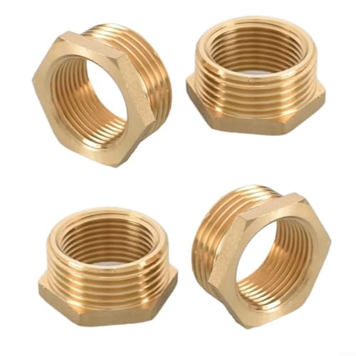 Reductor de latón de 1 a 3/4 pulgadas con junta para tuberías de calefacción, pack de 4 3
