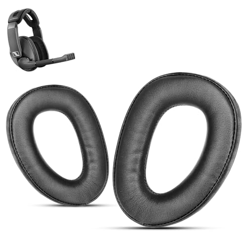 Almohadillas de repuesto Premium Soft para audífonos Sennheiser GSP 370, espuma viscoelástica duradera, compatibles con GSP 350/303/302/301/300, mejora cómoda – Negro miniatura 1