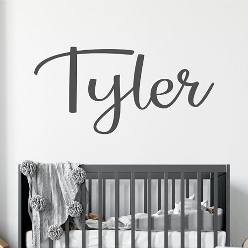 Vinilo decorativo personalizado para pared con nombre de bebé