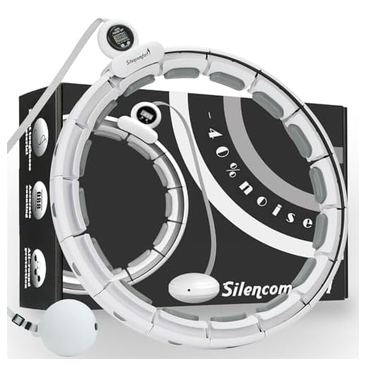 Silencomfort Smart Hula Hoop, Silencio, con Contador y Peso Pelota, Abdominal Fitness Perder Peso, con 16 Desmontable Secciones, Masaje Hoola Hoop, para Adultos, Principiantes