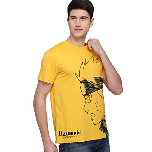 Image of Free Authority Mickey & Friends Printed Regular Fit Green Cotton Men's T-Shirt