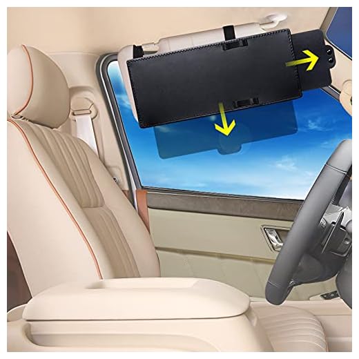 Spurtar Sun Visor Extender (2 Pack) Visor Extension Shade with Polycarbonate Lens, Anti-Glare Side Window Windshield Sun Visor Protects from Sun Glare, Snow Blindness, UV Ray, Universal for Cars, SUVs