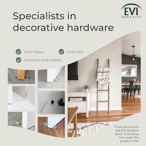 EVI Herrajes | Black Door Stopper Wall Mounted | Ø35x18mm | Stainless Steel Body | Natural Silicone Protection | Adhesive or Screw Installation | Mod. I-254-NG by EVI Herrajes - Image 9