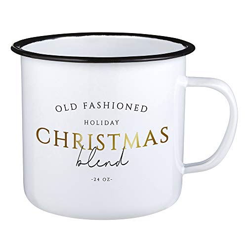 Creative Brands SB Design Studio SIPS Enamel Mug, 24-Ounce, Christmas