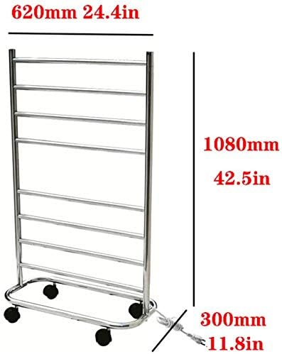 Bathroom Wall Heater Floor Mounted Electric Towel Warmer for Bathroom, Plug in Heated Towel Rack Energy Efficient Towel Heater Rail 8 Bars Beautiful Scenery