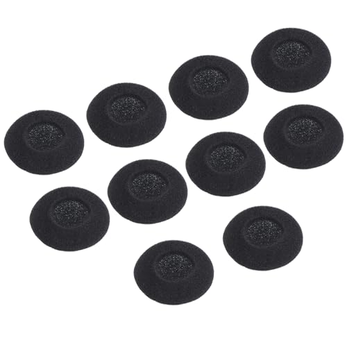 QUARKZMAN Remplacement Mousse Oreille Embouts écou-teurs Bouton 35 mm écou-teurs Embouts pour écou-teurs Noir 10 pcs