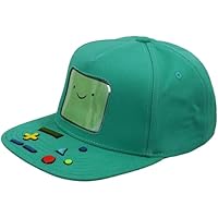 Adventure Time - Gorra de béisbol Ajustable BMO con ala Plana,