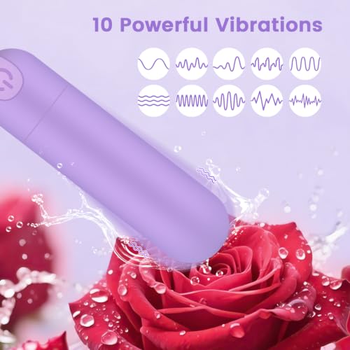 Image of Kverg Mini Massager Waterproof Rechargeable 10 Vibration Light Purple