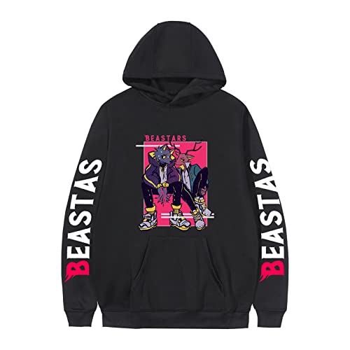 keepmore Anime Beastars Sudadera con Capucha Moda Otoño Invierno Personajes de Anime Impresión de Louis Ropa Deportiva con Capucha