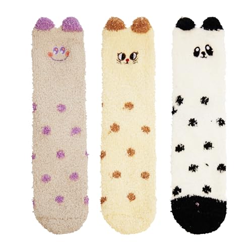 Image of Benefeet Sox Womens Fuzzy Socks Girls Cute Slipper Sock Funny Fluffy Winter Warm Soft Cozy Plush Indoor Sleep Sock