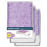 Plateau de litière de Cristaux jetable PetSafe ScoopFree   Parfum Lavande   Bac jetable   avec Protection Anti Fuite et Une litière à Faible Empreinte   Absorbe Les odeurs au Contact, Lot de 3