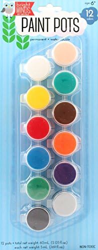 Nicole Acrylic Craft Paint Pots Set 12 Colors 5ml Each Pot
