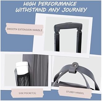 VANKEAN Carry On Underseat Multi-functional, 16-inch Underseater Lightweight Overnight Suitcase for Men Women