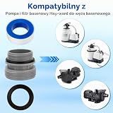 Zestaw adapterów do węża basenowego, adapter do węża basenowego, do węża 40 mm na 1 1/2 cala