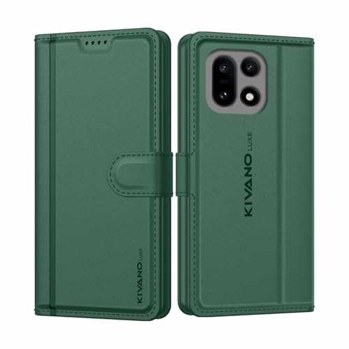 Image of KIVANO LUXE Compatible with OnePlus 15 5G Artisanal Leather Wallet Case with Card Holder for Men Women, Magnetic Flip Folio Cover with Stand RFID Blocking Cell