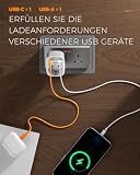TESSAN 2 pak adapter podróżny UK adapter Anglia Niemcy wtyczka z 2 portami USB, adapter do gniazdka, wtyczka podróżna, adapter prądu do Irlandii Wielkiej Brytanii ładowarka ścienna, adapter gniazda