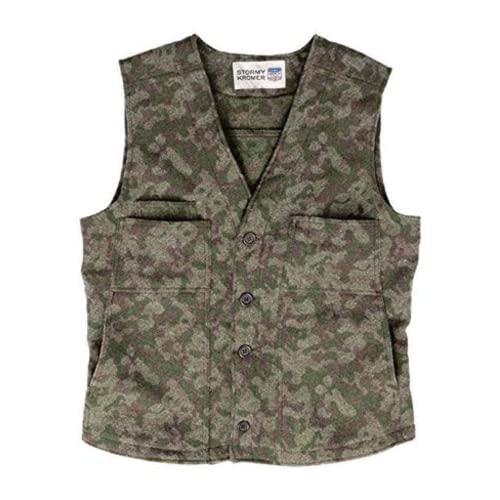 Image of Stormy Kromer The Button Vest, 100% Virgin Wool, 5 Pockets, 4-Button Front, Unlined, Vintage Look, Cut and Sewn in the USA
