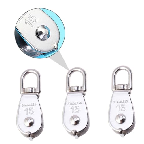 FUNOMOCYA 8pcs Fishing Net Pulley Wheel High Strength Anti-Corrosive Heat Resistant for Net Lifting Easy Rope Handling