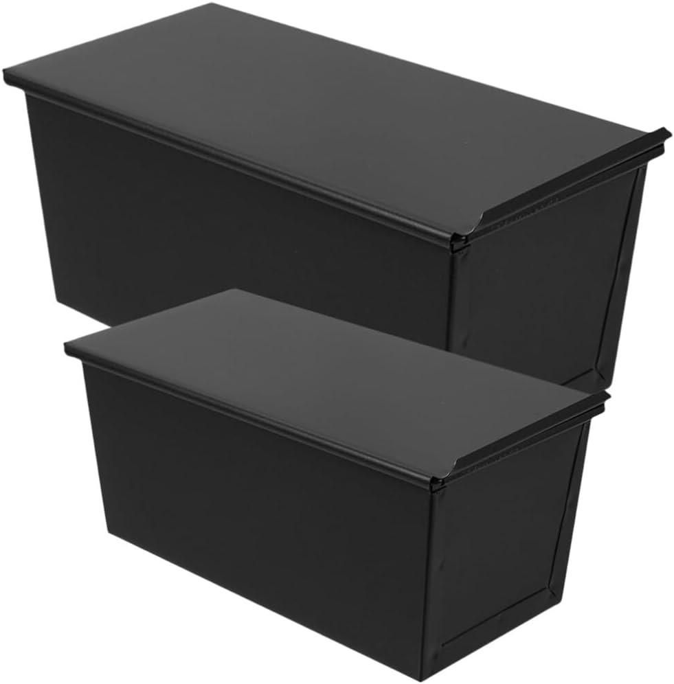 Kichvoe 2pcs Nonstick Toast Mold with Lid Versatile Loaf Pan for Baking Bread Bakery Made of Carbon Steel for Easy Cleanup for Family Gatherings and Parties