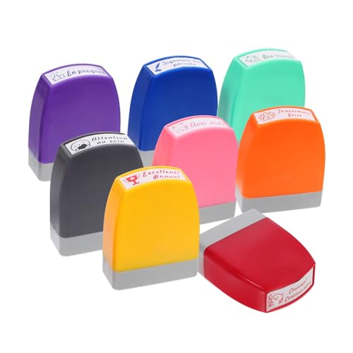 ノーブランド品 8個 激励スタンプセット 学校のスタンプ 先生の行動スタンプ 教師