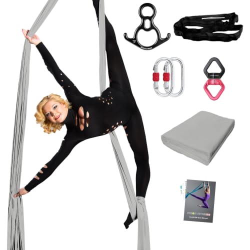 PRIOR FITNESS Pro Aerial Silks Kit, SGS&CE Certified, 9/15/20Yards