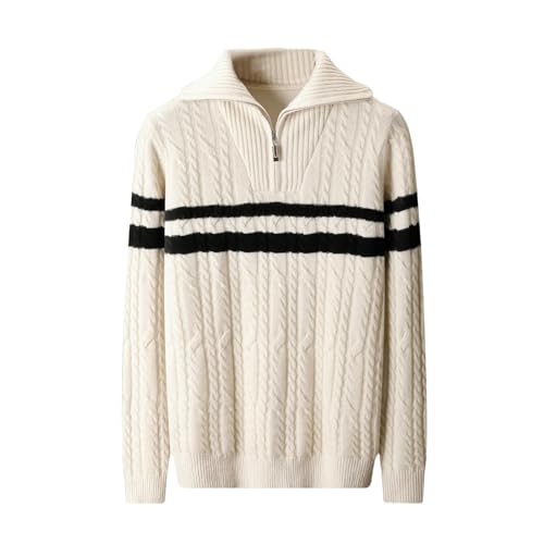 Pull en cachemire épais col haut convertible homme idéal pour vos weekends à la montagne