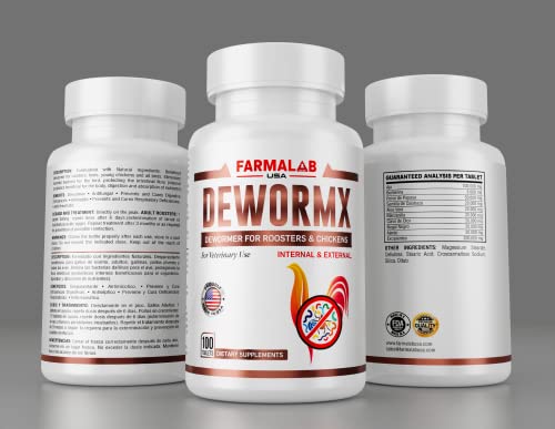 Generic Farmalab Natural Dewormer Internal & External 100 Tabs Poultry