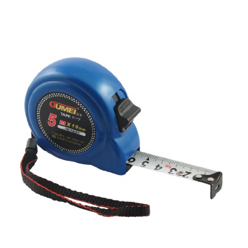 Aexit Blue Shell Tools & Home Improvement 19mm Wide 5 Meters Self-Retract Steel Metric Tape Measures Measure Tape
