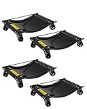 Car Dolly Set of 2, 5000LBS Capacity Wheel Dolly, Heavy Duty Vehicle Dolly for Moving Car with 3.5 Inch Steel Wheels, 24x15 inches