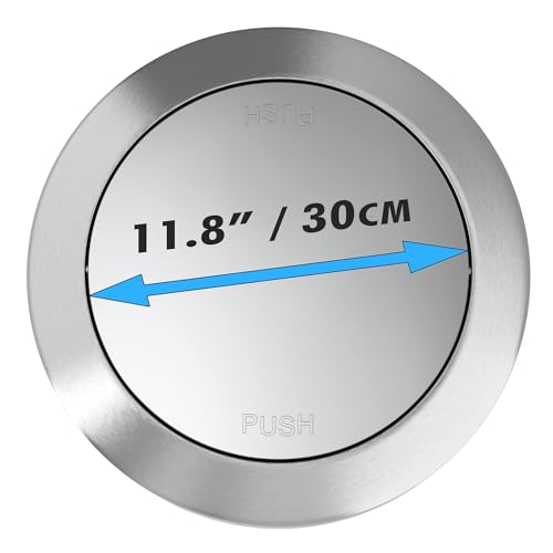 Image of iTouchless, Restaurant, Office and Kitchen Titan 17 Gallon Swing Open Trash, Stainless Steel Self-Balance Flip Top Lid Commercial Grade 64 Liter Garbage Can is Perfect for Business, Softstep 17 Gal
