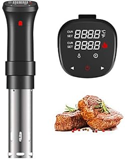 Fityou Sous Vide Cooker 1100W, Thermal Immersion Circulator with Recipe and Adjustable Clamp, Sous Vide Heater with Accurate Temperature & Digital Timer, Ultra Quiet Stainless Steel