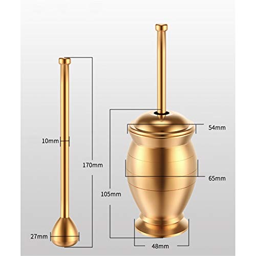 Kitchen Mortar And Pestle With Lid, Solid Copper, Spice Herb Grinder Pill Crusher Set, Large Capacity And Multi-Function Garlic Grinder (Size : A) #TOP1