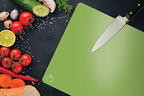 Extra Thick Flexible Plastic Cutting Board Mats, Set Of 4, Color Coded With Food Icons, Waffle Back Grip Underside By Better Kitchen Products #TOP1