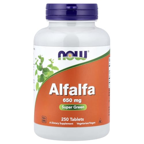 NOW Foods - Alfalfa Green Superfood 10 Grain 650 mg. - 250 Tablets