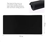 Pad de la souris de jeu étendue extra grande 800x400x3 mm Mice Mat imperméable avec base antidérapante pour PC Ordinateur portable (80x40 Noir)