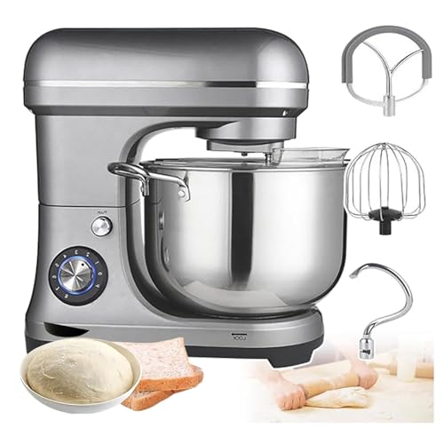 MObyat Batidora De Masa Eléctrica, 10 L, 2000 W, 8 Velocidades, con Gancho Amasador, Gancho Mezclador Y Batidor De Huevos, Ideal para Escuelas, Panaderías, Restaurantes Y Pizzerías.