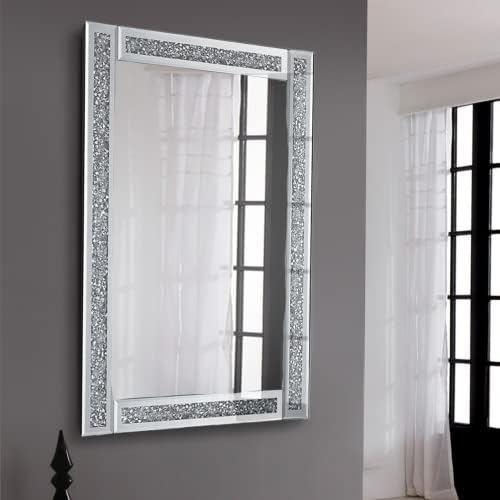 MAC 40x60cm Jewel Wall Mirror Rectangle Shape Designer Loose Diamante Frame Beautiful Decoration Art Piece Gift-Give a Great Interior Look To Your Home