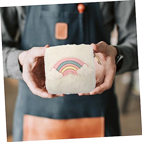 Children's Short Wallet Zipper Women's Stylish Purse Lightweight for Daily Use, White, 11X10X2.5CM2