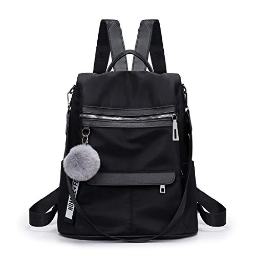 Alovhad Nylon Anti-Theft Backpack Purse For Women Fashion Ladies Travel Daypack Rucksack Shoulder Handbag Tote (Black) #TOP6