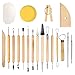 Vegena Set di 19 utensili per ceramica per modellare ceramica, utensili in ceramica, pentole, argilla polimerica, strumenti per la modellazione, set di strumenti per la scultura per il fai da te