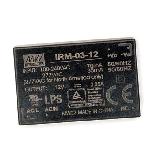 Industrial Open Frame 3W 12V 250mA IRM-03-12 Meanwell AC-DC SMPS IRM-03 Series MEAN WELL Switching Power Supply