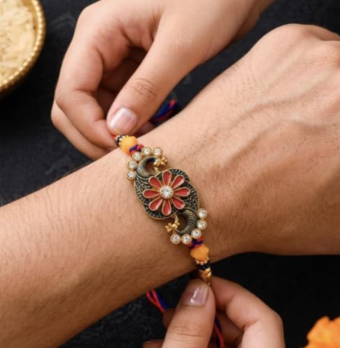 Image of FINEMOE Rakhi Set for Brother, Raksha Bandhan Gifts | Skin Friendly Adjustable Tie, Rakhdi Festival
