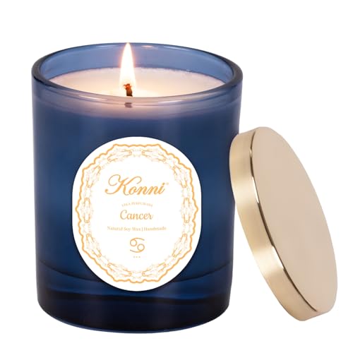 KONNI Zodiac Cancer Candle, June July Birthday Candle for Women,
