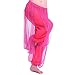 MUNAFIE Belly Dance Harem Pants Arabic Halloween Lantern Shiny Pants Fancy Pants US0-14 Dark Pink