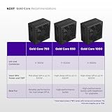 NZXT C850 Gold Core – zasilacz ATX 3.1 o mocy 850W – 80 PLUS Gold – Cybenetics Platinum – w pełni modułowy – PCIe 5.1 600 W 12 V-2x6 – wentylator Zero RPM – kondensatory 105°C – czarny